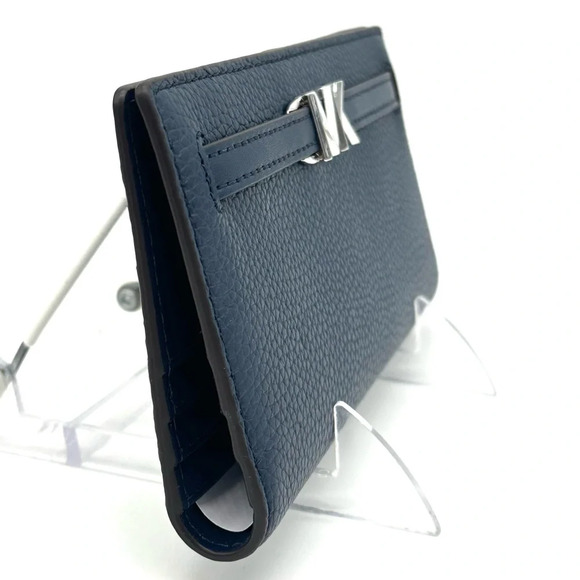 Michael Kors Reed Large Snap Bifold Wallet Navy Blue - Picture 4 of 8